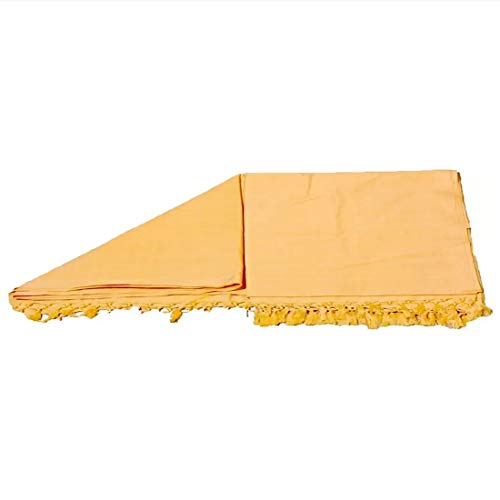 Cotton and Silk Bhagalpuri Chaddar (Yellow)