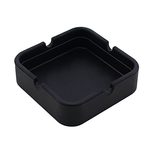 UJEAVETTE® Silicone Ashtray Cigarette Ash Tray Pub PVC Ashtray Garden Black