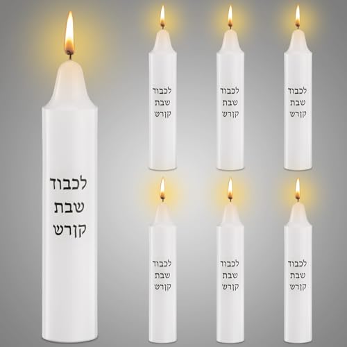 Conelist 12 Pcs Shabbat Candles Traditional Shabbos Candles Shabbat Candlesticks for Hospital Dorm Travel On-to-go Sabbath Candles Ideal Judaica Gifts Shabbos Gifts Passover Gifts