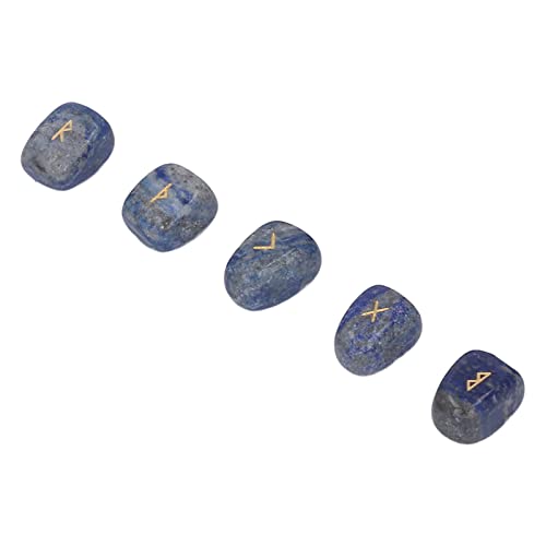 25 Natural Rune Stones Rune Stone Set Rune Alphabet Special Power Natural (Lapis Lazuli)