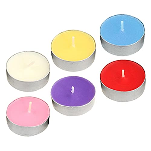 ATORSE® 10Pcs Smokeless Round Tealight Candles 3.5X1Cm White