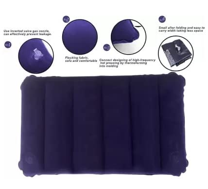 JSR CART Air Solid Sleeping Pillow Pack of 3 (Blue)