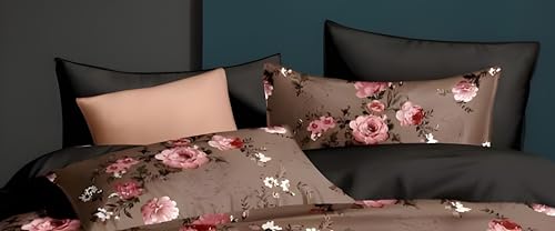 Polycotton 3D Floral Printed Double Bedsheet with 2 Pillow Covers, 110 TC