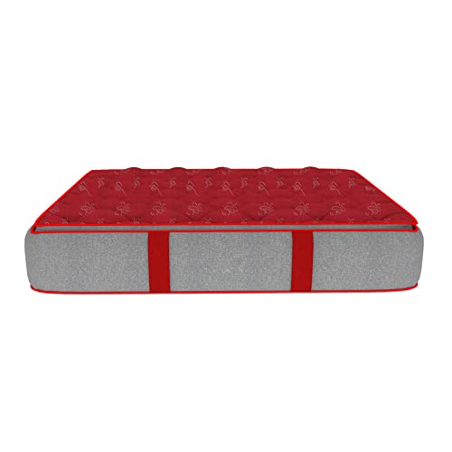 Coir FIT Euphoria Normal Top 8' Inch Double Size Bonell Spring Mattress (72X48X8, RED)