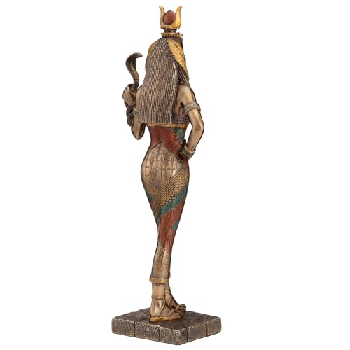 Veronese Design Egyptian Goddess Hathor Holding a Cobra Statue