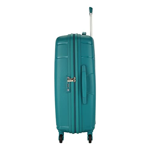 American Tourister Ivy 68 Cms Medium Check-in Polypropylene (PP) Hard Sided 4 Wheeler Spinner Luggage/Trolley Bag with TSA Lock (Sea Green)