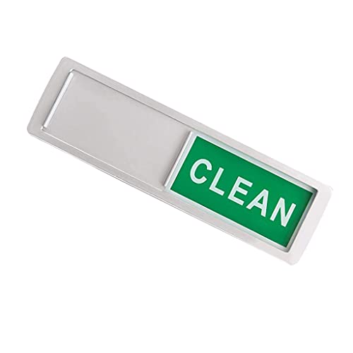 ATORSE® Magnet Clean Dirty Sign Dishwasher Indicator for Kitchen Dishwasher Fridge Red Green Silver