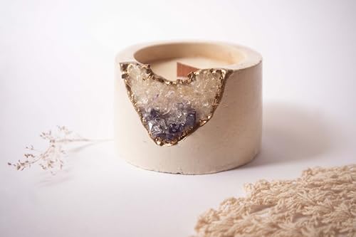 AARKAY® Geode Crystal Vanilla Scented Candle Luxury Gift for Decorating