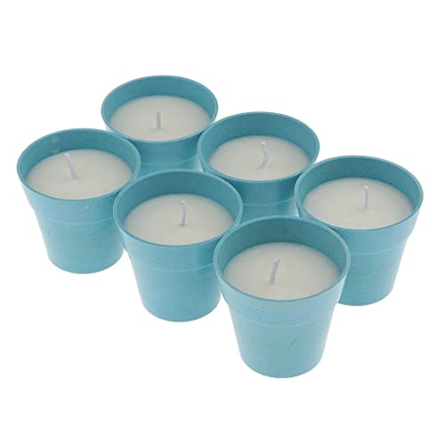 THE STYLE SUTRA 6 Pieces Scented Candle Natural Soy Wax Portable Candle Yellow