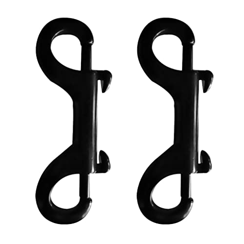 bnf® 2 Piece 316 Stainless Steel Double End Bolt Snap Hook Metal Clip 90mm Black | Water Sports | Scuba & Snorkeling | Other Scuba & Snorkeling