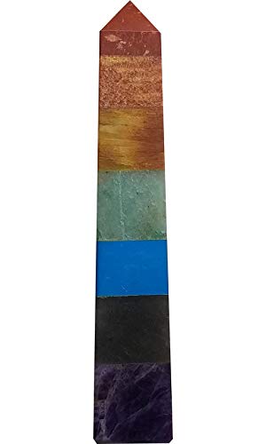 Aldomin� Natural Energized Seven Chakra Healing Crystal Tower Wand (130 Gram)