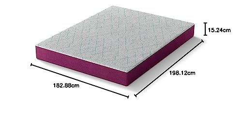 Wakefit Mattress | 10 Years Warranty | Duo Plus Medium Firm & Firm, Mattress Double Bed, Foam Mattress, 6-Inch Bed Mattress, King Size Mattress (78x72x6 Inches, Purple)