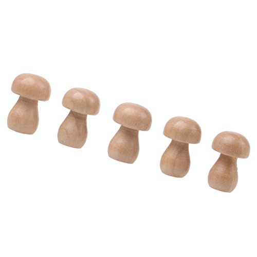 Trendy Retail® G4Mushrooms Wooden Fridge Magnets Multicolor Random Crafts Brown