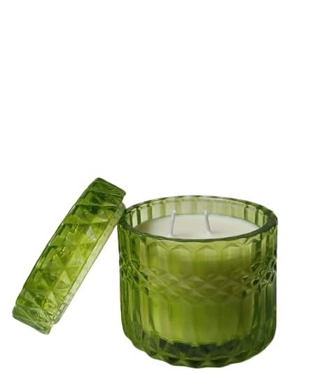 ARGHAM DECOR Soy Wax 60 Hours Burning Time Hand Poured Lemon Grass Cyrstal Glass Scented Luxury Candle