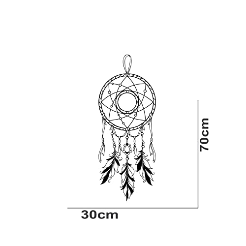 VVWV® Dream Catcher Wall Stickers for Living Kids Girls Boys Bedroom Home & Kitchen Hall Wall Vinyl Decor L x H 30 x 70 Cms