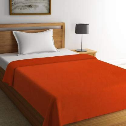 Dtex New bedsheets for Winter Soft Warm Fleece Blanket Woolen bedsheets for Double Bed(PB Rust)