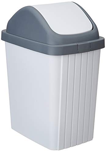 Nayasa Rectangular Swing Dustbin No. 115-12 Ltrs - Grey