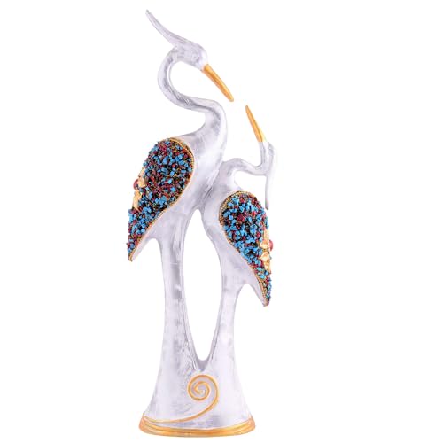 BlossomCreation Good Luck White Swan Home Decor Showpiece, Idols, Figurine for Home Office Decor| Gift Item