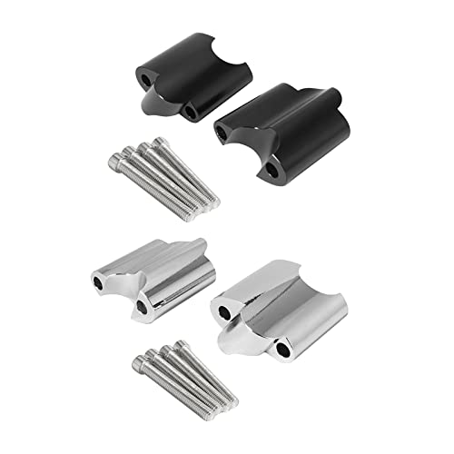 ATORSE 2Pcs Handlebar Riser Clamp Compatible with Harlay XL 1200X Forty-Eight 2010-17 Black | 1 Pair Handlebar Riser Blocks 4 Pieces Screws