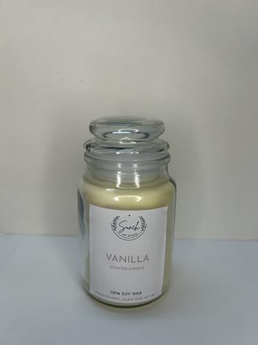 Suneh Aroma Candles Set of 3 Scented Aromatic Fragrance of Vanilla, Lavender & Rose for Gifting & Home Decor, Votive Glass Jar Candle, 350 Gms Each,Up to 60 Hours Burn Time