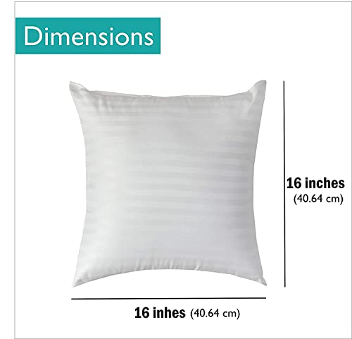 Yellow Weaves Microfiber Cushion Fillers 16 X 16 Inches - White Color, 1 Piece