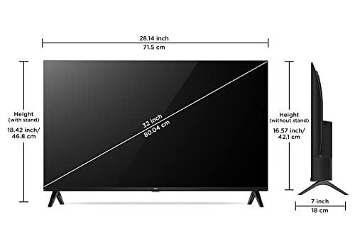 TCL 80.04 cm (32 inches) Bezel-Less S Series Full HD Smart LED Google TV 32S5400 (Black)