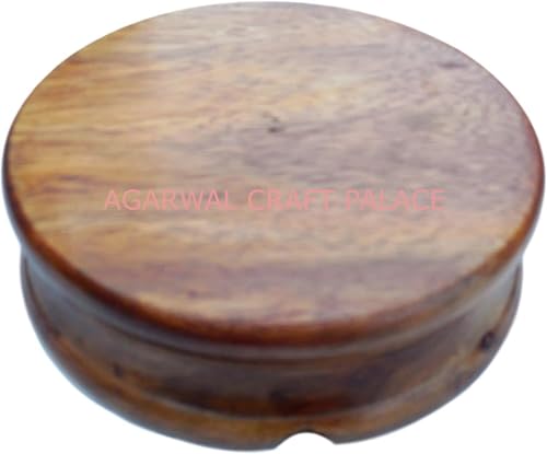 AGARWAL CRAFT PALACE Wooden Cigarette Ashtray, Sheesham Wood AshTray, Smoke Ash Holder, Tabletop Ash Catcher for Outdoors and Indoors, Smoking Ashtray for Home, Bar, Office & Car, Gift for Smokers
