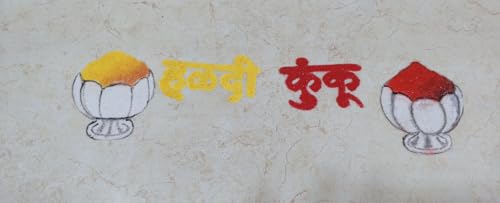 Ready to use Rangoli Ladies with Laldi kumkum and Karanda