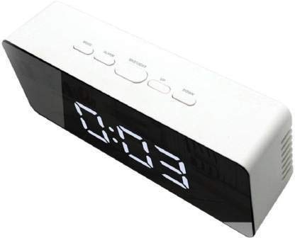 MIRROR FINISH DIGITAL CLOCK (RECTANGLE) WITH DUAL POWER OPTION