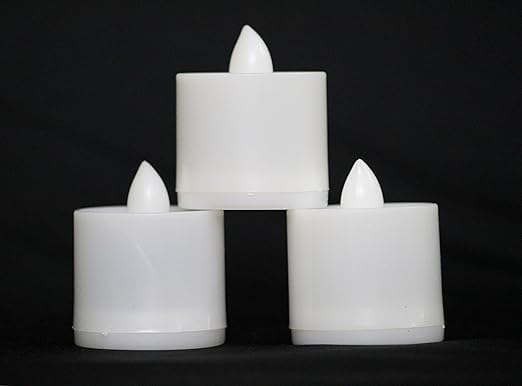 Candl light Plastic LED Tealight Candles Plastic Flameless and Smokeless LED Candles (Yellow)