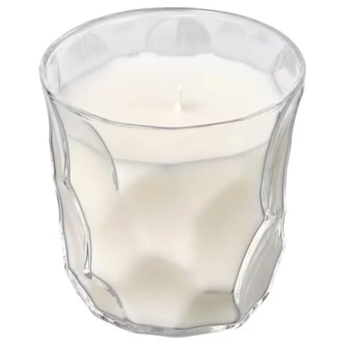 Digital Shoppy Scented Candle in Glass, Rhubarb elderflower/White, 35 hr