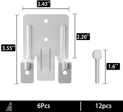 COMASACH 6 Pcs Non-Slip Mattress-Gasket for Bed-Frame, Anti-Slip Metal Bed Stoppers, Mattress-Retainer-Bar Fit for Platform Bed, Ajustable Mattress Holder in Place Gripper, White