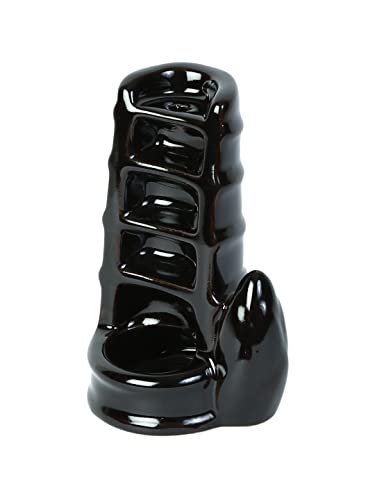 TAYHAA Black Resin Smoke Fountain with Backflow Incense Cone