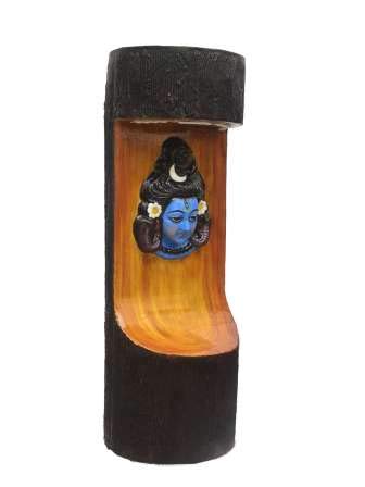 Waahkart Bam Bam Bhole Wooden Look Structure with Light Music Fountain