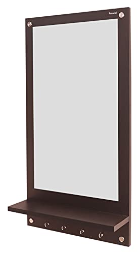 SUMWUD Lit Engineered Wood Wall Mounted Dressing Mirror with Hook Wenge