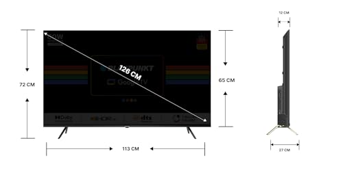 Blaupunkt 126 cm (50 inches) Cyber Sound G2 Series 4k Ultra HD LED Google TV 50CSGT7022 (Black)