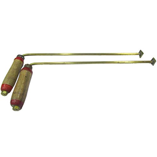 Shubh Sanket Vastu L-Shaped Brass Dowsing Rods 12inches (Set of 2)