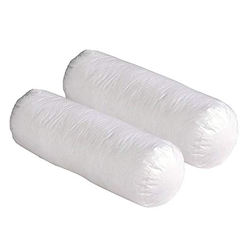 Royal Trend White Bed Pillow Bolster Having 1000 Grams Super Plush Reliance Gel-Fiber Filling Sized 16"x34"inches Set of 2