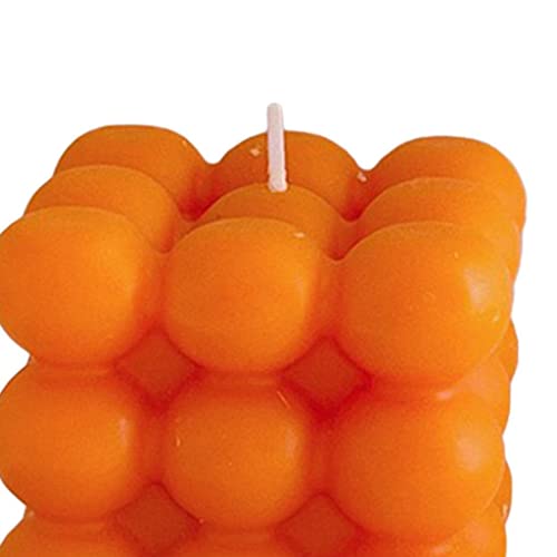 ATORSE® Geometry Cube Candle Scented Relaxing Aromatherapy Candles Home Office Deor Orange