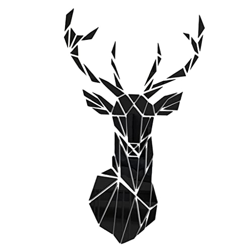 TOG Mirror Deer Head Acrylic Wall Sticker Decal Removable 3D Home Decors Black|Home & Garden | Home Decor | Decals, Stickers & Vinyl Art