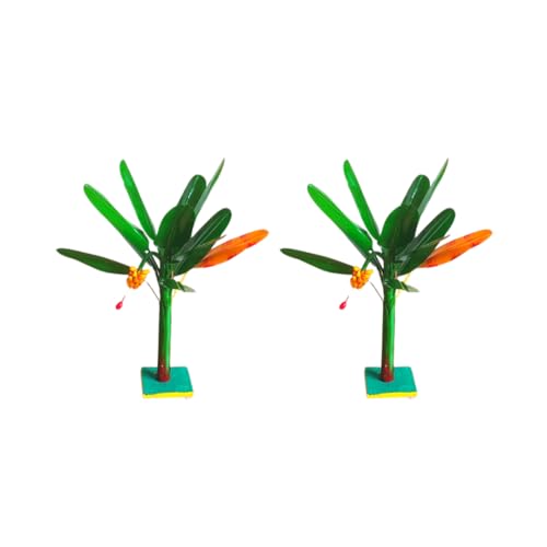 Sri Yagnaa - Artificial Banana Tree for Pooja - Metal Banana Trees for Decoration (14 Inches)