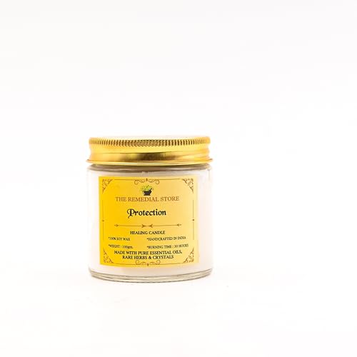 The Remedial Store Healing Ritual Money Candle | Luxury Fragrance | Therapy Candle | Glass Candle | Jar Candle | Soy Wax Candle | Smokeless Wax Candle | 30 Hours Burning Time (Protection)