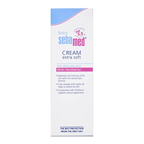 Sebamed Baby Cream Extra Soft 200m|Ph 5.5| Panthenol and Jojoba Oil|Clinically tested| ECARF Approved