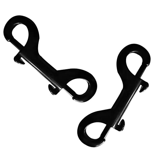 bnf® 2 Piece 316 Stainless Steel Double End Bolt Snap Hook Metal Clip 90mm Black | Water Sports | Scuba & Snorkeling | Other Scuba & Snorkeling