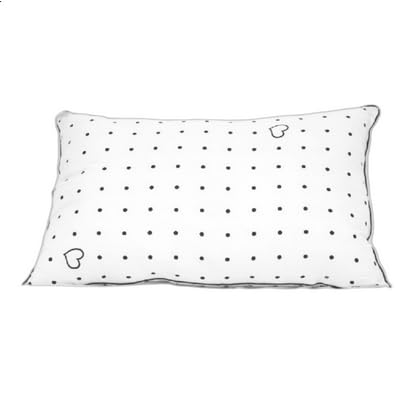 Dreamie Crazy Dot Pillow Quality Soft Polyester Cus Fiber Pillow 100% Breathable Cotton Cover Skin-Friendly, White Pillow. (Pillow 18X27)