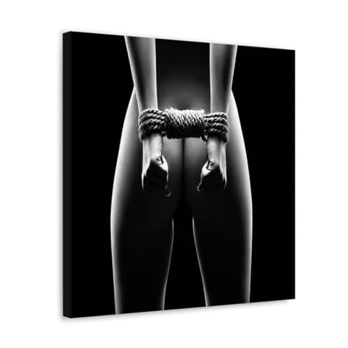 GADGETS WRAP Canvas Gallery Wrap Framed for Home Office Studio Living Room Decoration (10x10inch) - Womans Hands In Bondage