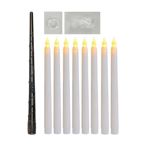 ATORSE® Floating Candles with Remote Flameless LED Hanging Candles for Birthday Gift Pointed white