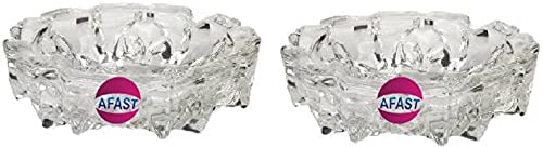 Cool Glass Ash Tray: Sleek Design for Ashes with Style 13 x 13 x 3.5 CM, Pack Of 2