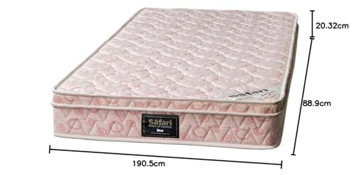 The Mattress Company | 5 Years Warranty | Spring Euro Top Single Bed Mattress, Dual Comfort 8 Inch Thickness (76x36X8)