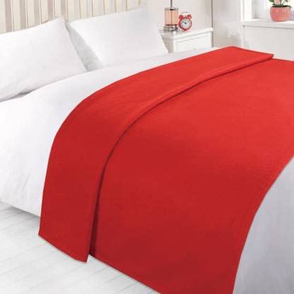 TRUE VALUA Polar Single Bed Fleece Blanket, (90 x 60 inch) (Red, Single)